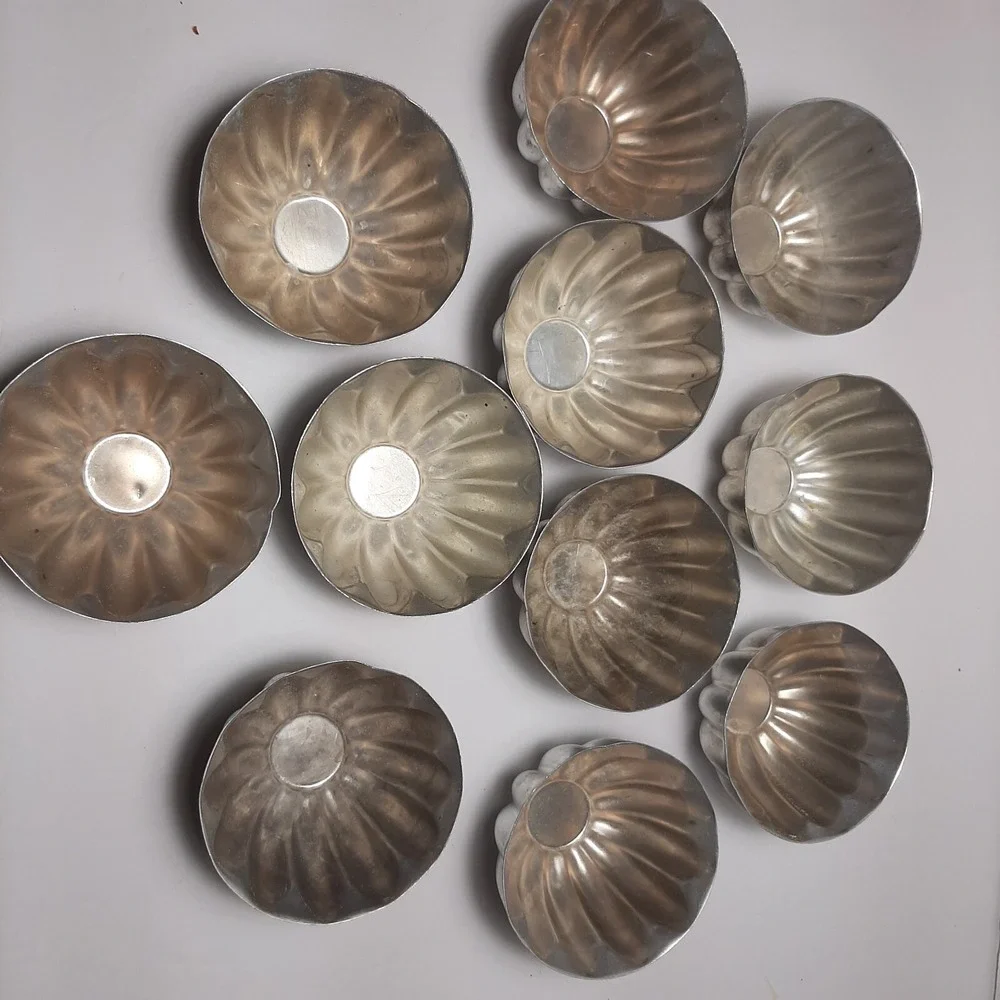 29 Pieces Vintage Aluminum Gelatin Bundt Jello Custard Ring Round Mini Molds